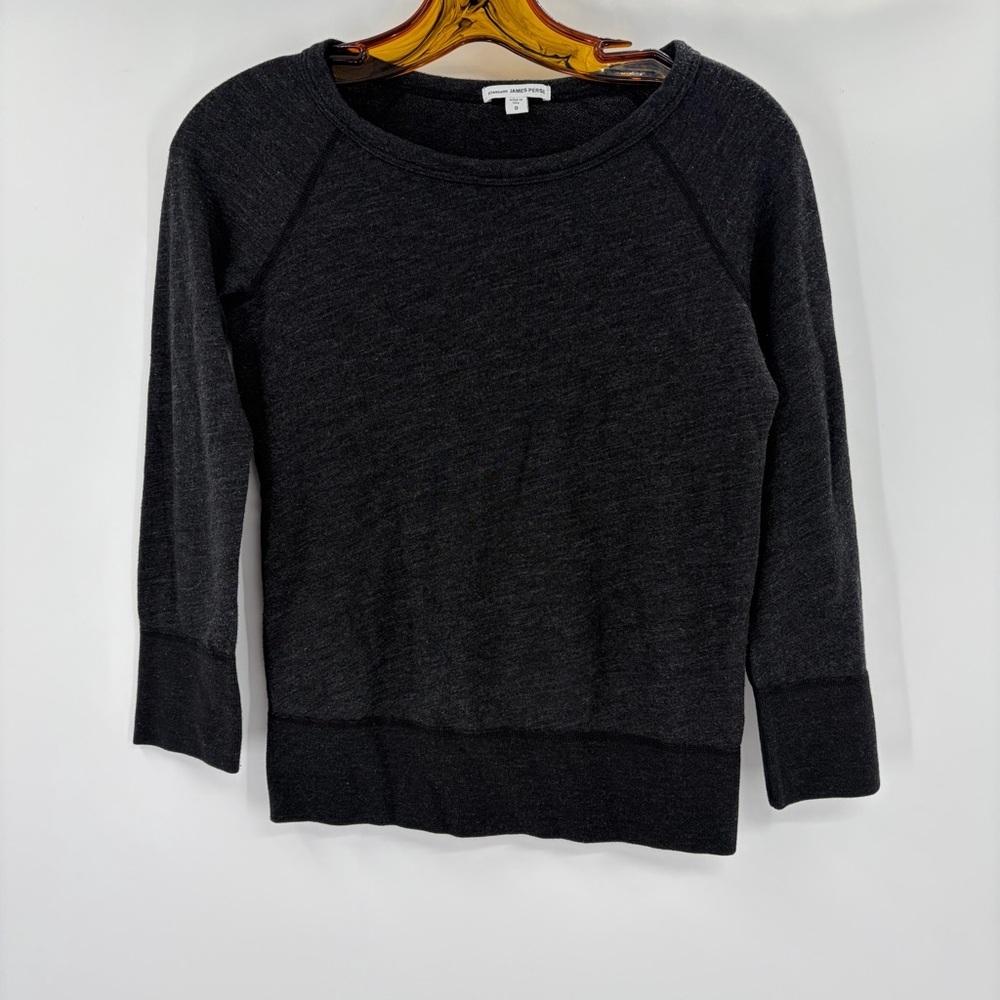 Standard James perse women’s grey long sleeve supima everyday sweatshirt size xs